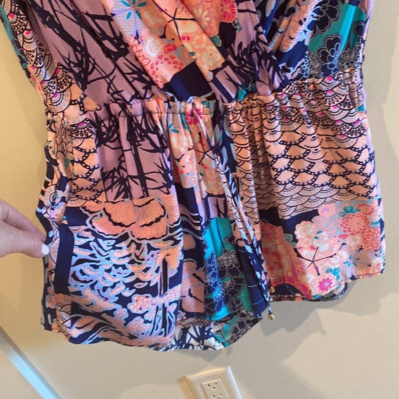 Romper - 100% lightweight silk print - made in NYC - Small - Picture 3 of 10